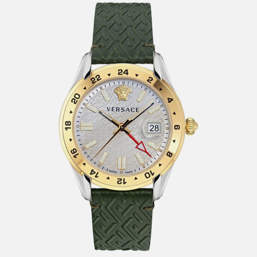 Versace Mens Two Tone 41mm Strap Watch